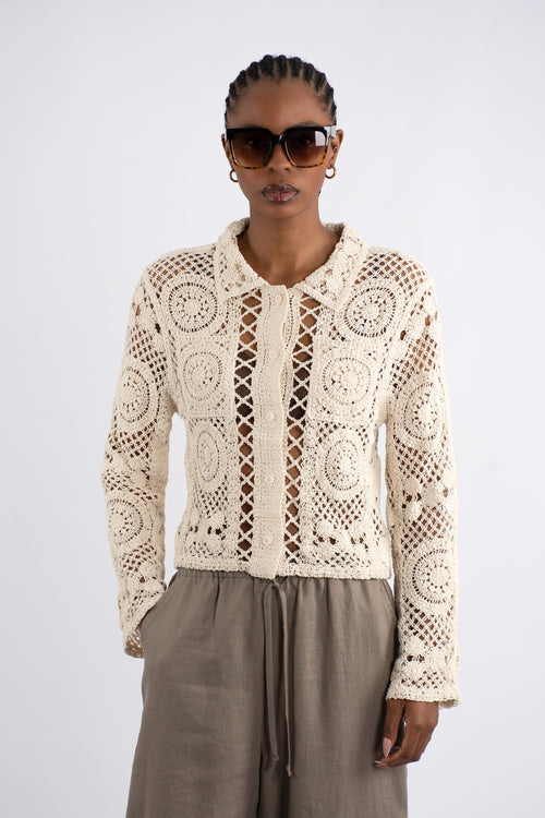 Crochet Cardigan - Cream