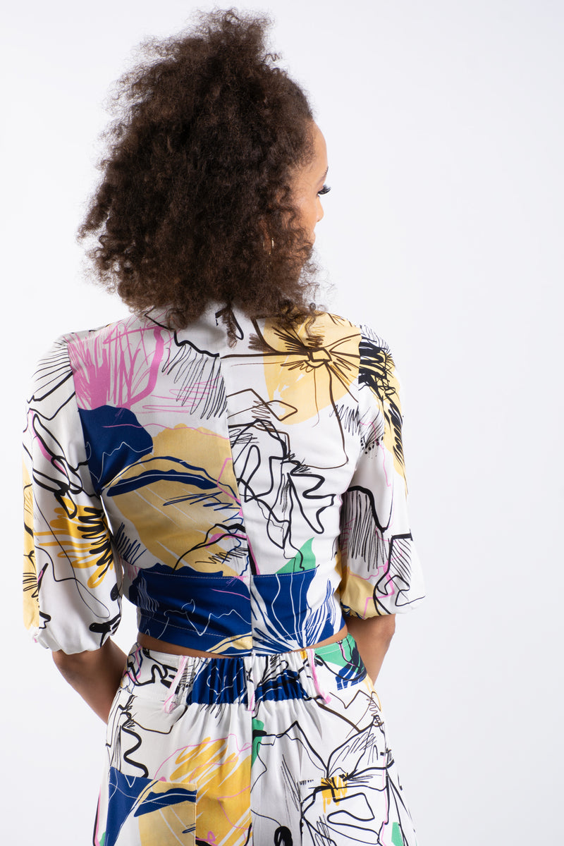 Abstract Floral Top