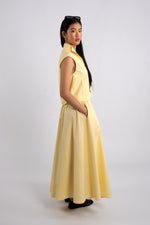 Pull On Flare Cotton Midi Skirt