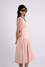 Drop Waist Sleeveless Midi Bubble Dress