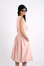Drop Waist Sleeveless Midi Bubble Dress
