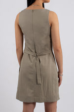 Sleeveless Belted Back Mini Dress