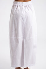 Cotton Midi Barrel Skirt