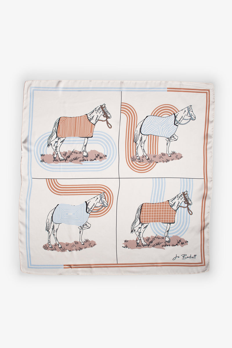 Silk Touch Equestrian Neckerchief - Cream