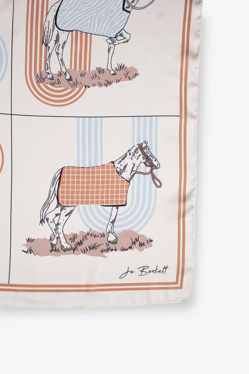 Silk Touch Equestrian Neckerchief - Cream