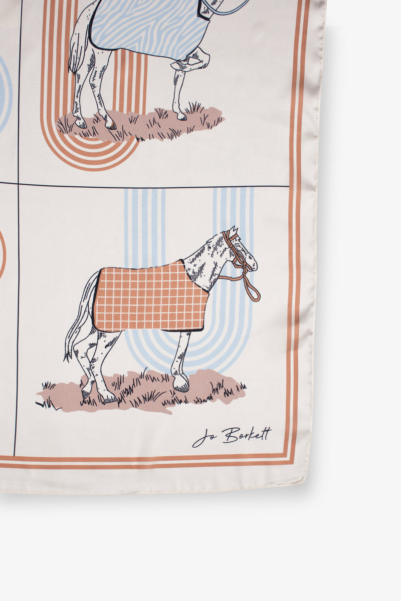Silk Touch Equestrian Neckerchief - Cream