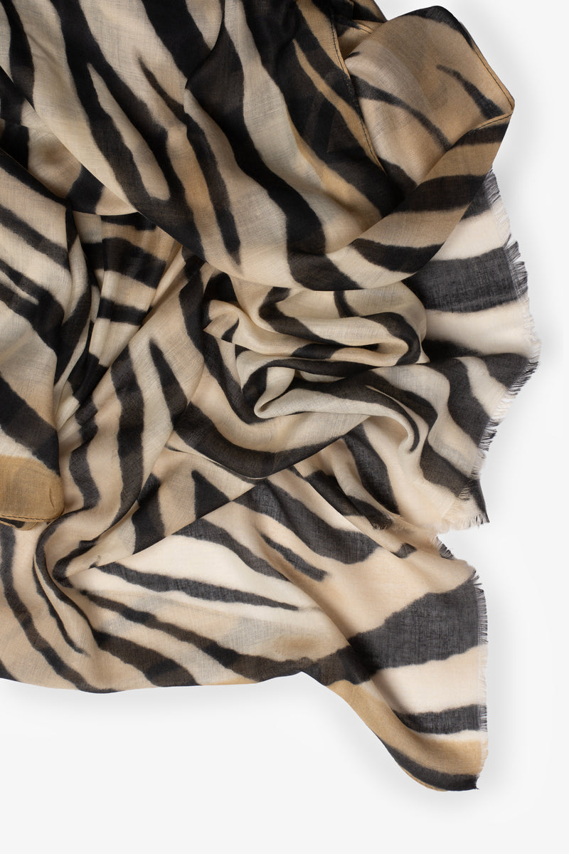 Voile Tiger Print Scarf