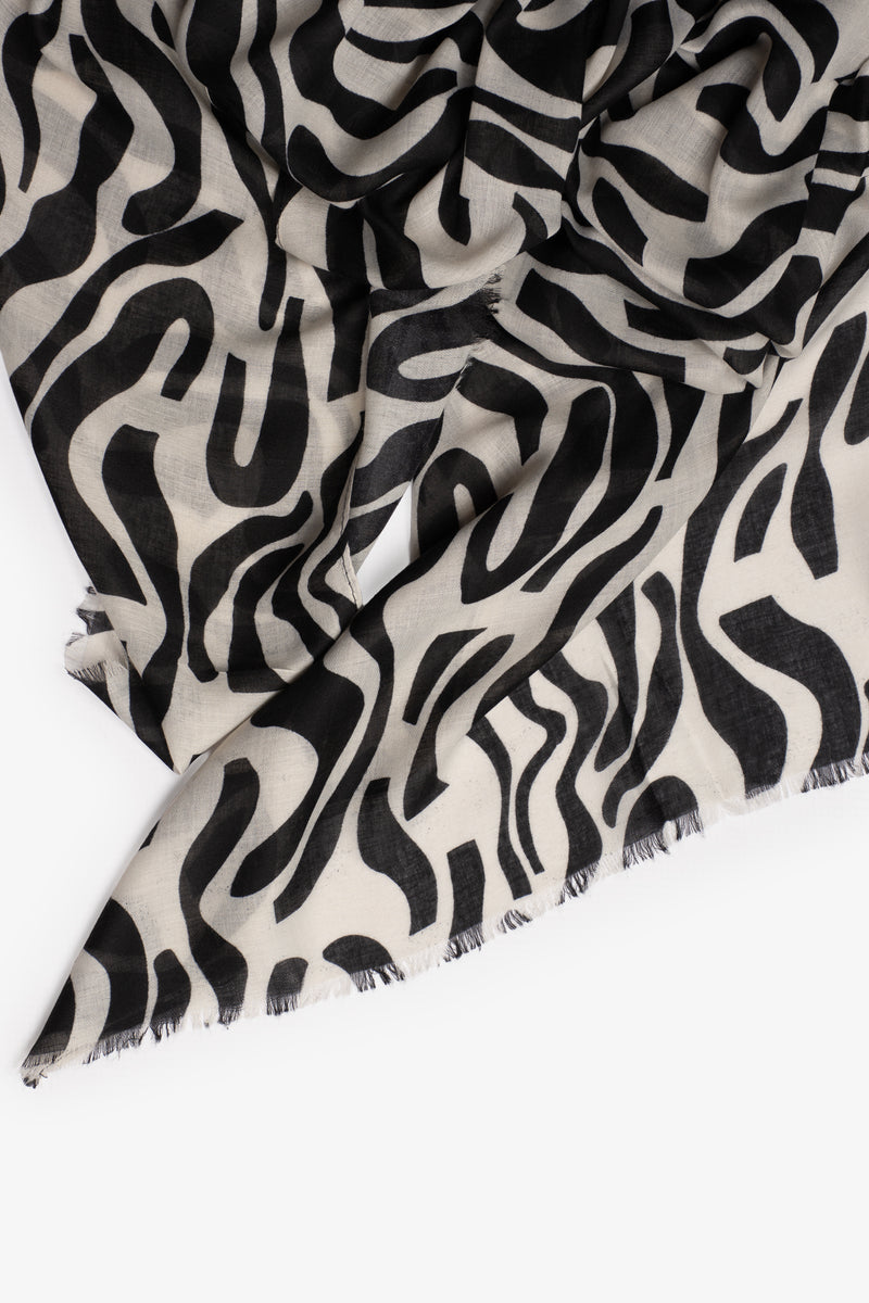 Voile Swirls and Waves scarf