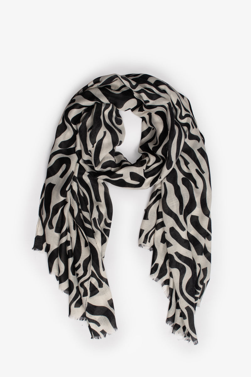 Voile Swirls and Waves scarf