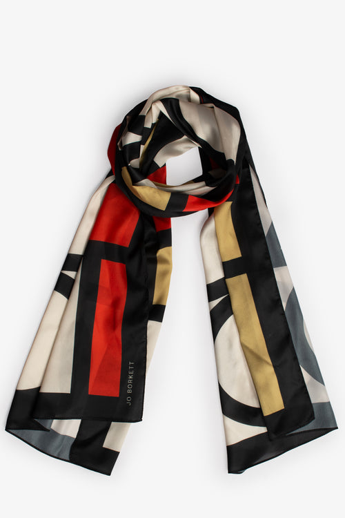 Silk Touch Rectangular Midcentury Design  - Earthtone