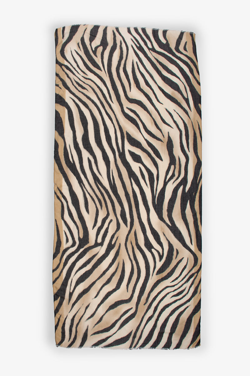 Voile Tiger Print Scarf