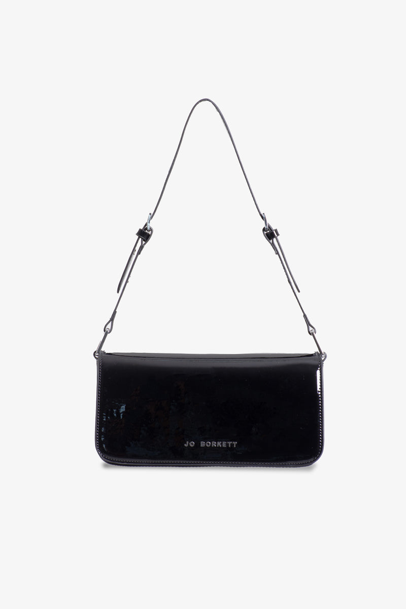 Patent Vegan Leather Strap Shoulder Bag