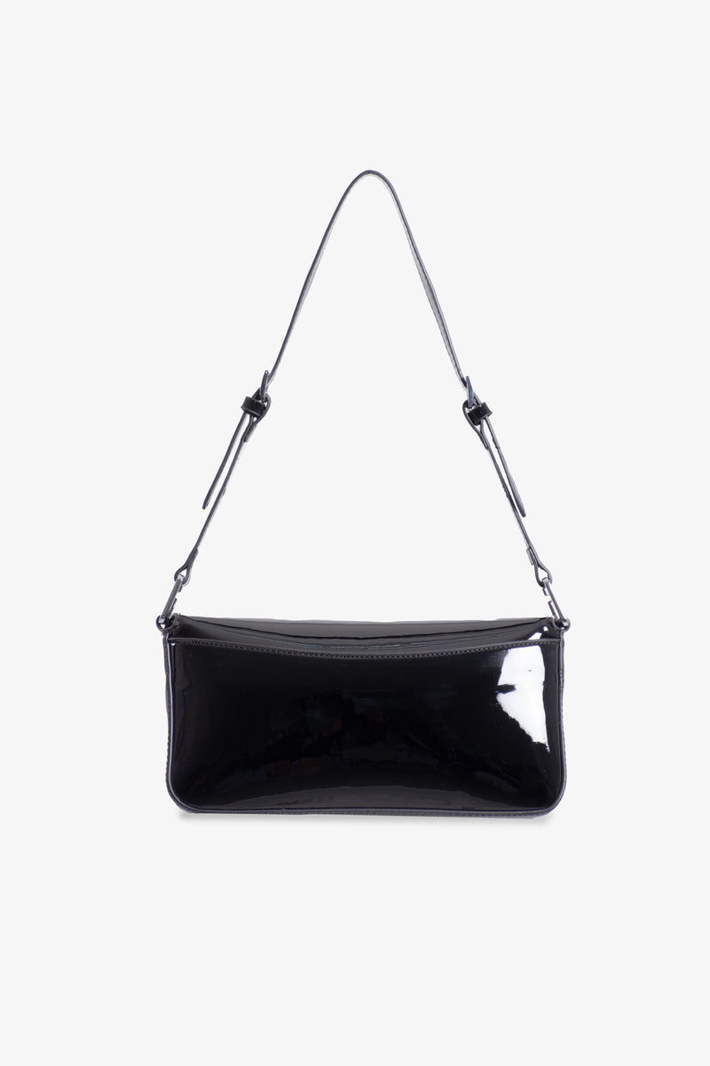 Patent Vegan Leather Strap Shoulder Bag