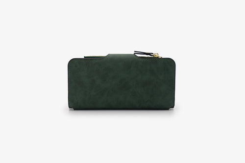 The Large Bi Fold Wallet - Green