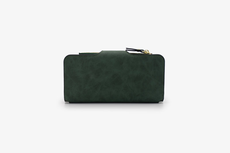 The Large Bi Fold Wallet - Green