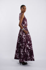 Brushed Lily Print Maxi