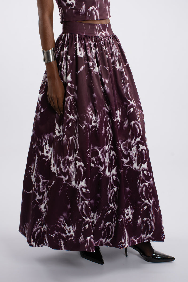 Brushed Lily Print Maxi