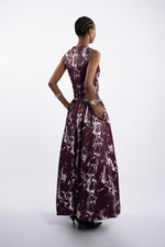 Brushed Lily Print Maxi
