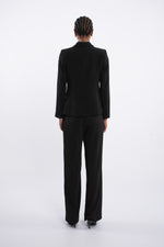 Twill Single Pleat Trouser - Black