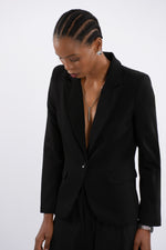 Twill Long Sleeve Jacket - Black