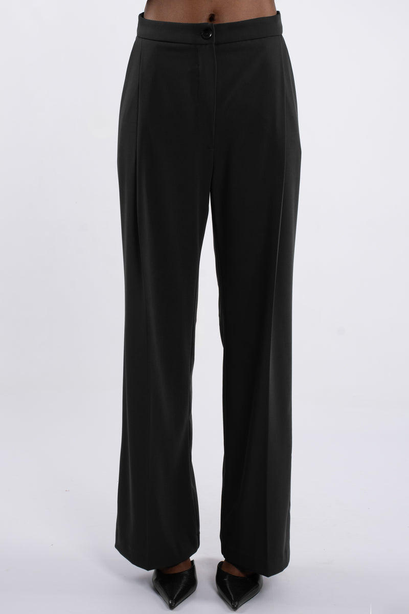 Twill Single Pleat Trouser - Black
