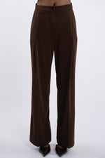 Twill Single Pleat Trouser - Brown