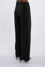 Twill Single Pleat Trouser - Black