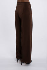 Twill Single Pleat Trouser - Brown
