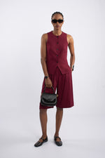 Twill Waistcoat - Burgundy
