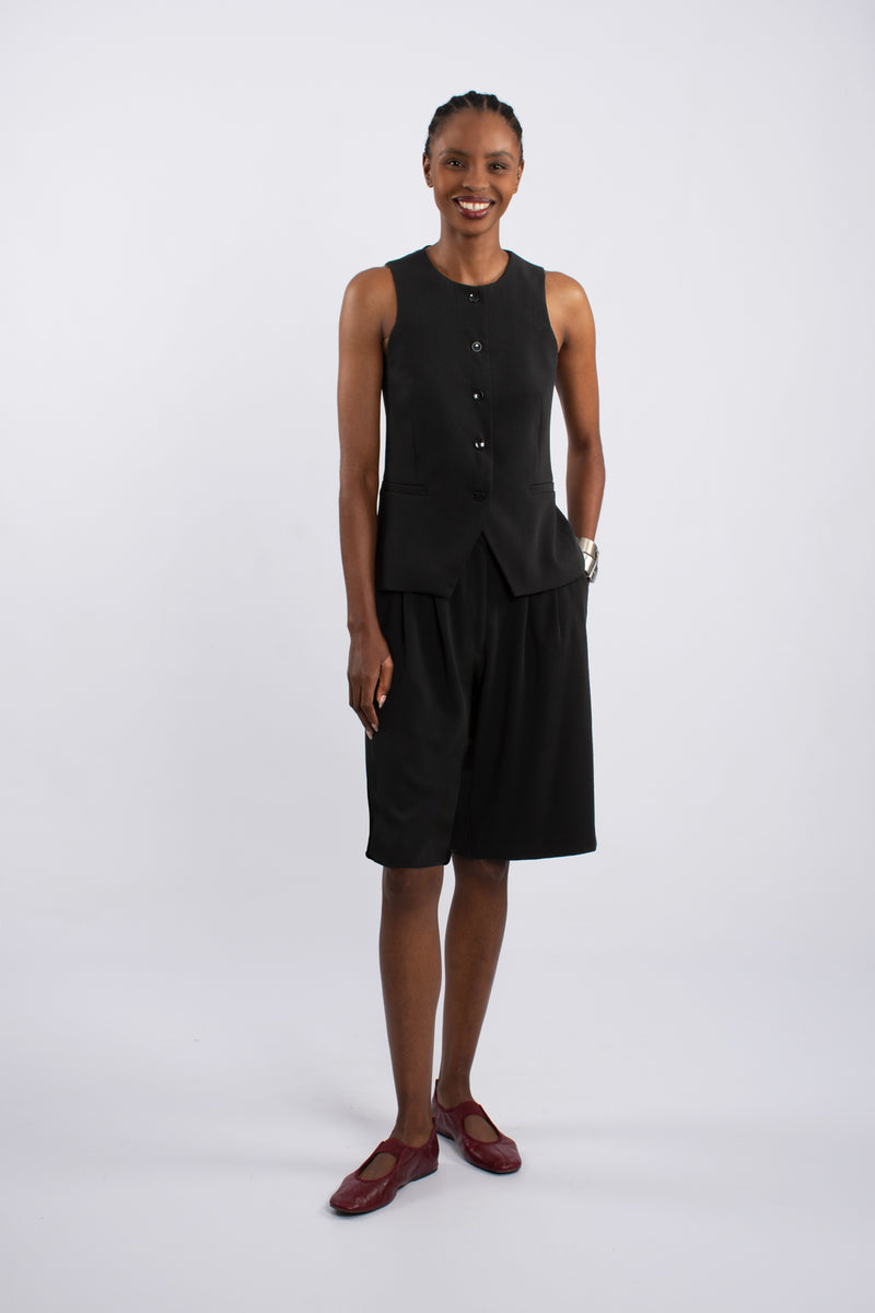 Twill Waistcoat - Black