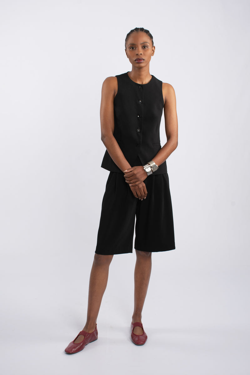 Twill Waistcoat - Black