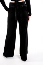 Velvet Basque Straight Leg Trousers