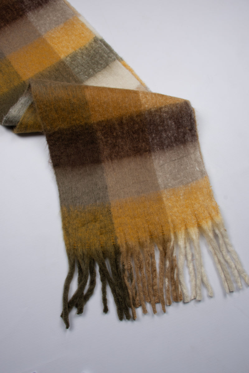 Mohair Woven Scarf - Camel