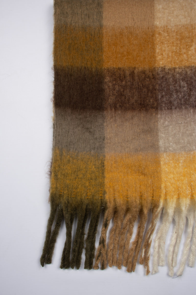 Mohair Woven Scarf - Camel