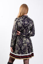 Snake Skin Print Shirt Dress