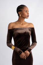 Velvet Off Shoulder Top