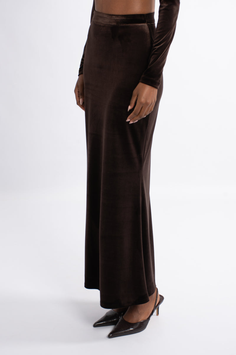 Velvet Maxi Skirt