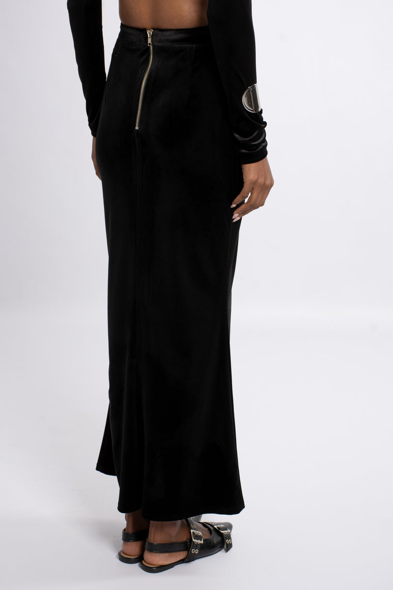 Velvet Maxi Skirt
