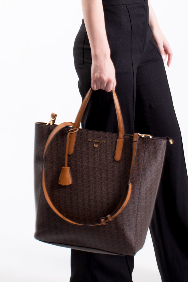 JB Logo Tote - Brown
