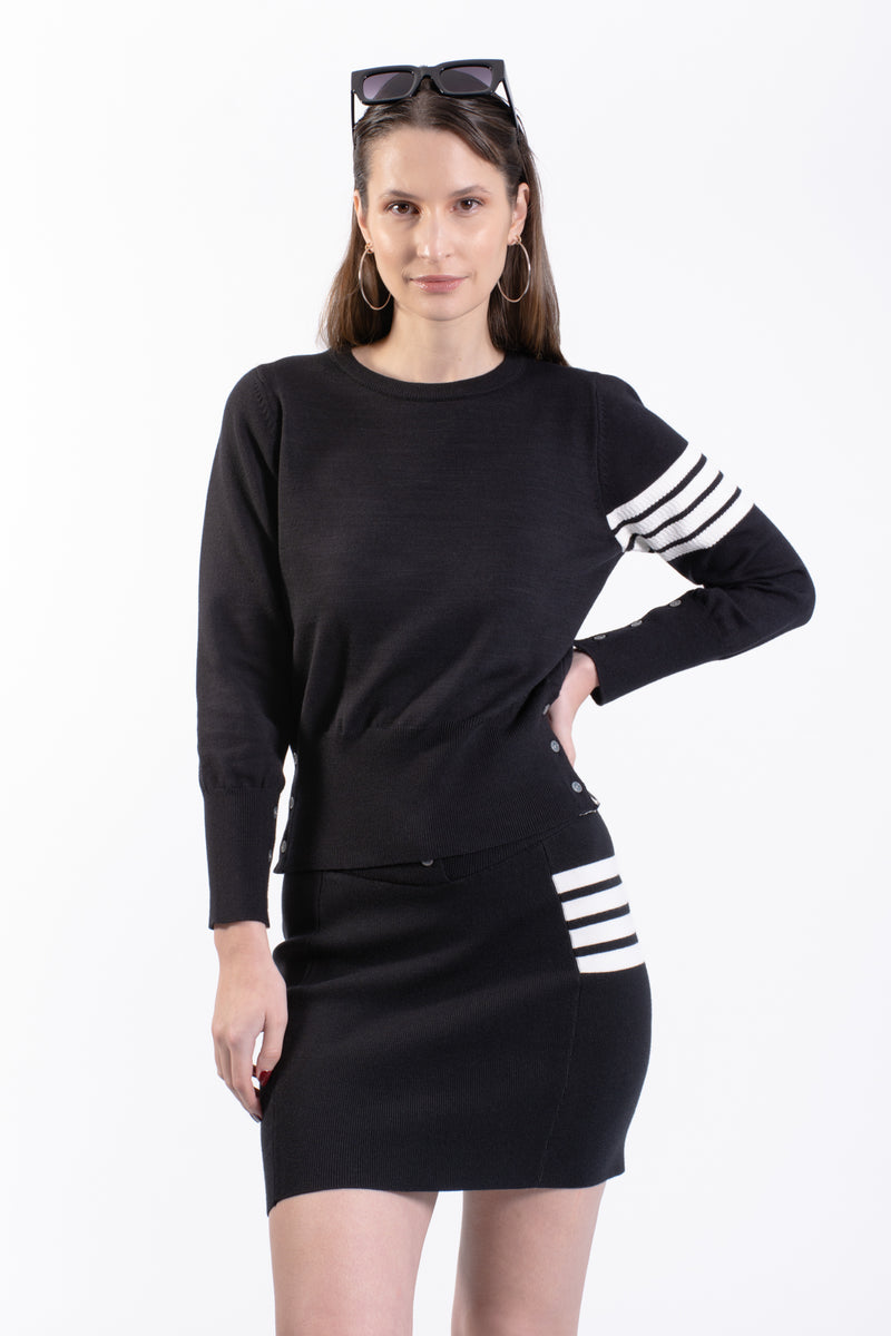 Wool Blend Knit Skirt