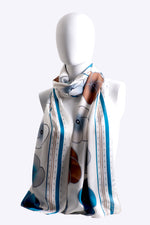 Floral Print Silk Touch Scarf