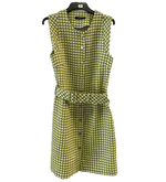Belted Tweed Check Mini Dress