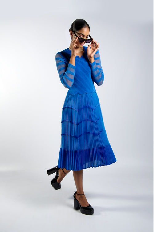 Tulle pleated dress - Colbolt
