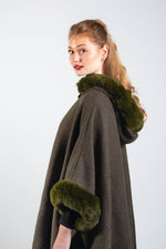 Fur Trim Poncho