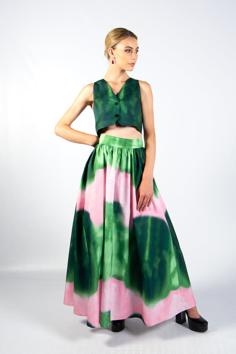 Two Tone Maxi Skirt
