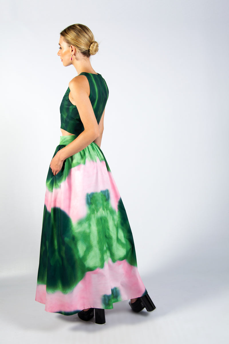 Two Tone Maxi Skirt