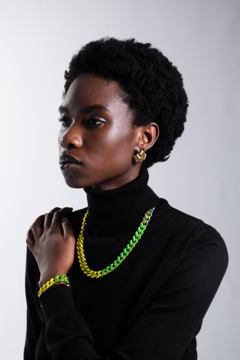 Rainbow chain bracelet deals