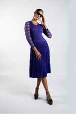 Tulle pleated dress - Purple